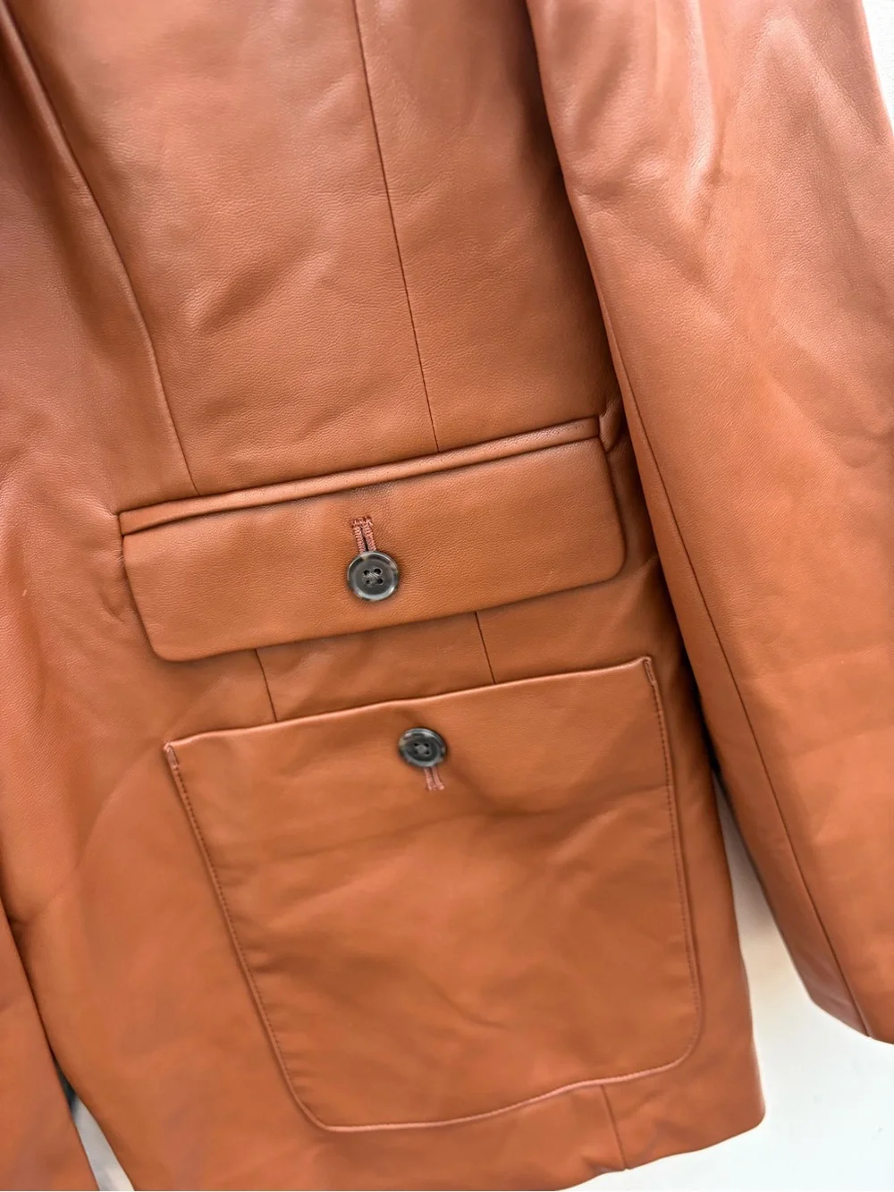 J Crew Vivienne Faux Leather Blazer NWT
